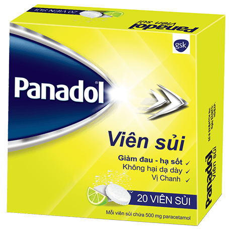 Panadol (Paracetamol) GSK (H/20v) (Sủi)