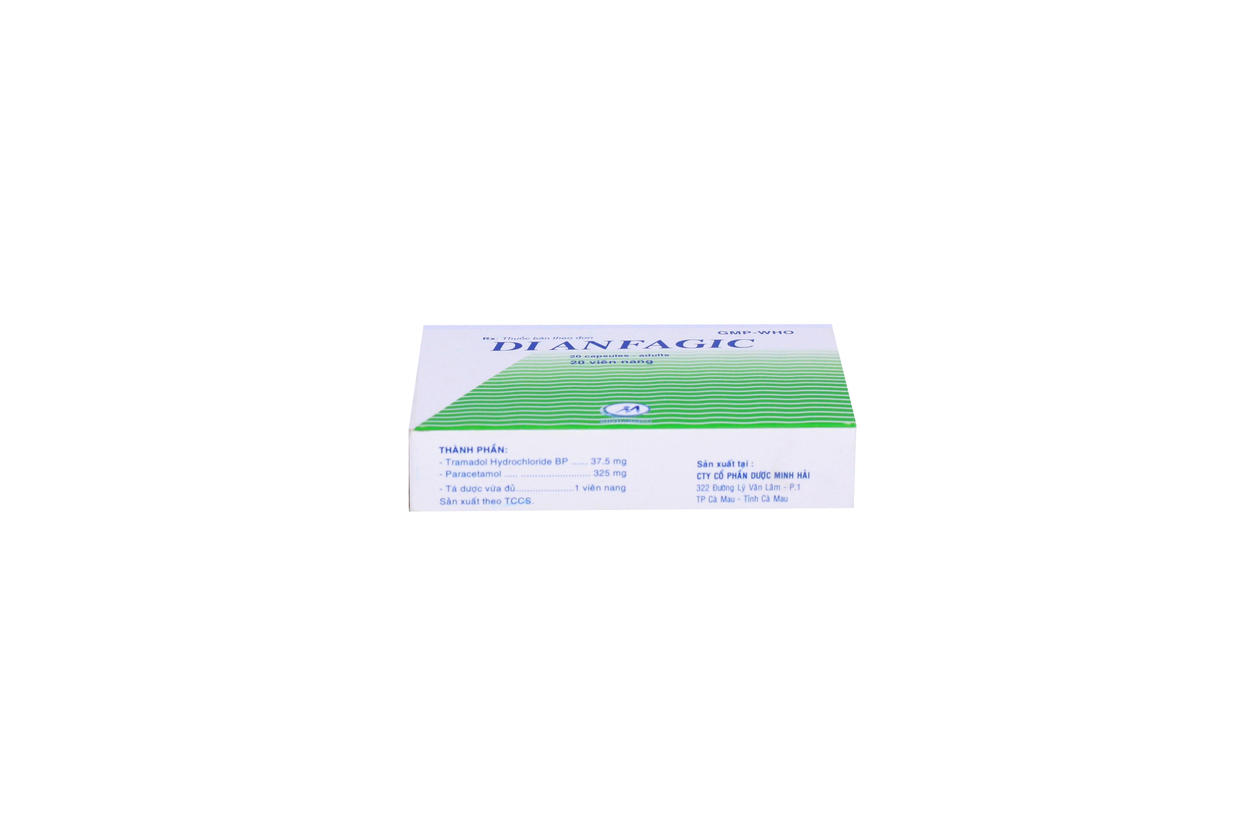 Dianfagic (Paracetamol, Tramadol) Minh Hải (H/20v)