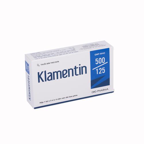 Klamentin 500/125 (Amoxicillin, Acid Clavulanic) DHG Pharma (H/12v)