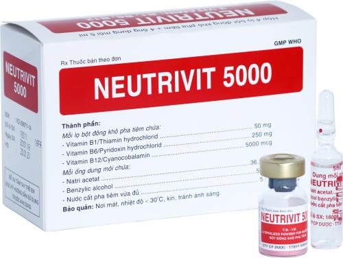 Neutrivit 5000 Tiêm Bidiphar (H/4 Lọ Bột Và 4 O Dung Môi)