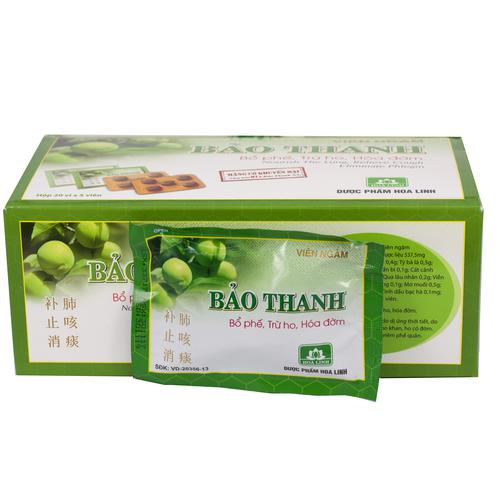 Viên Ngậm Ho Bảo Thanh Hoa Linh (H/100v) Xanh