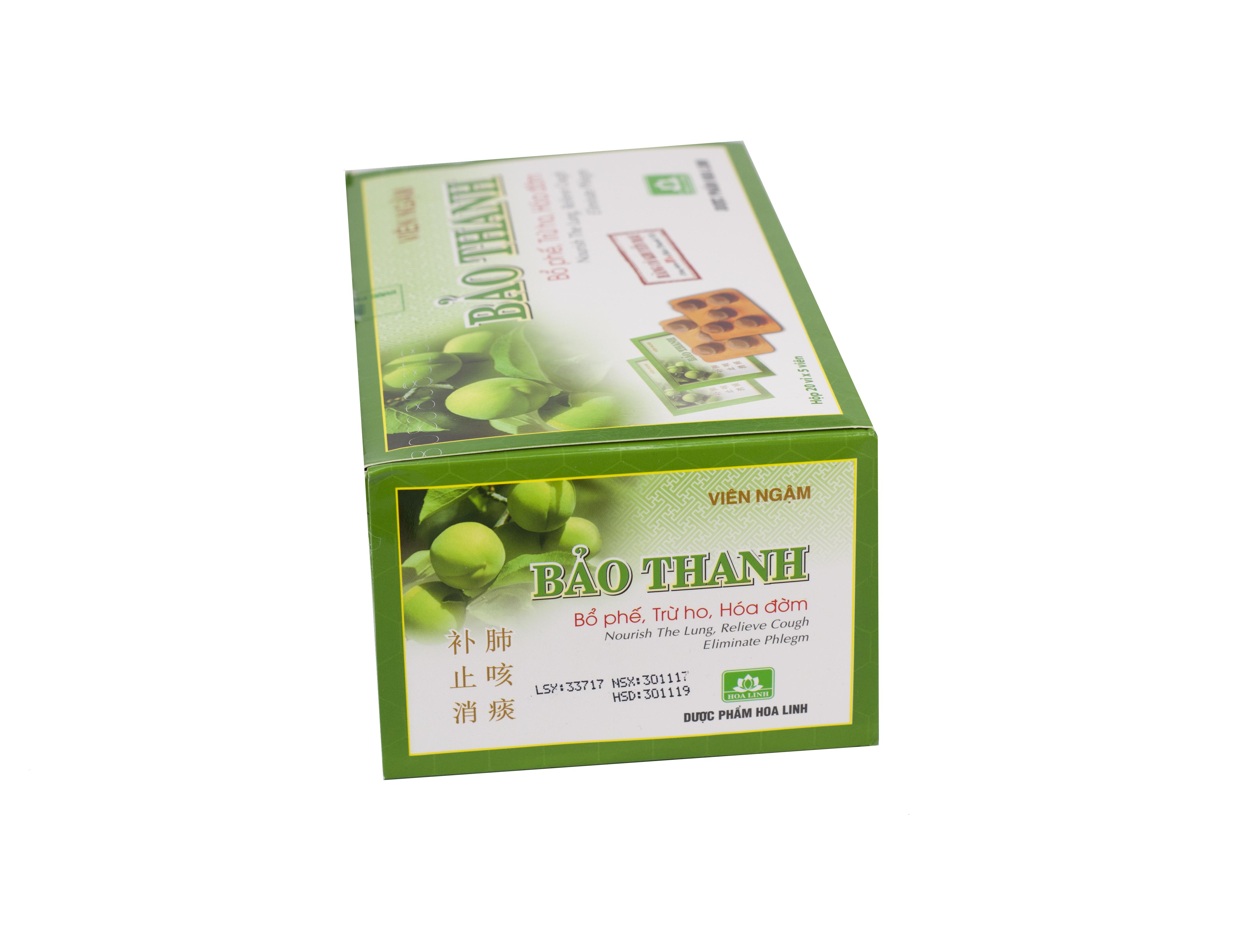 Viên Ngậm Ho Bảo Thanh Hoa Linh (H/100v) Xanh