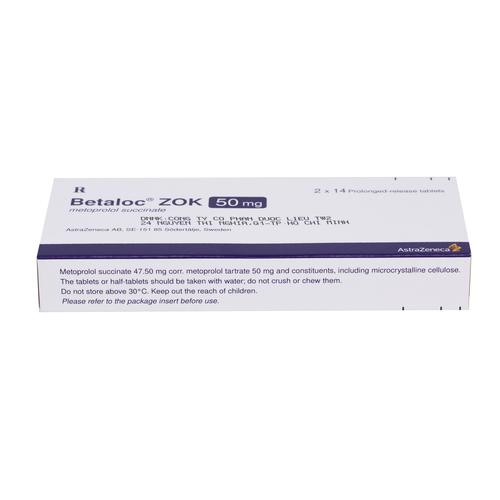 Betaloc Zok 50mg (Metoprolol) Astrazeneca (H/28v)