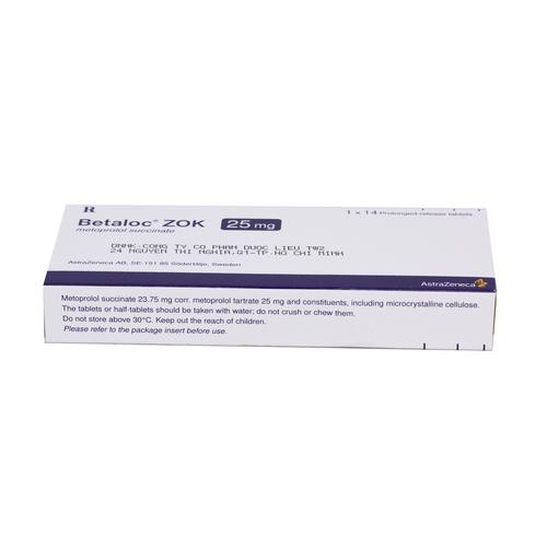 Betaloc Zok 25mg (Metoprolol) Astrazeneca (H/14v)