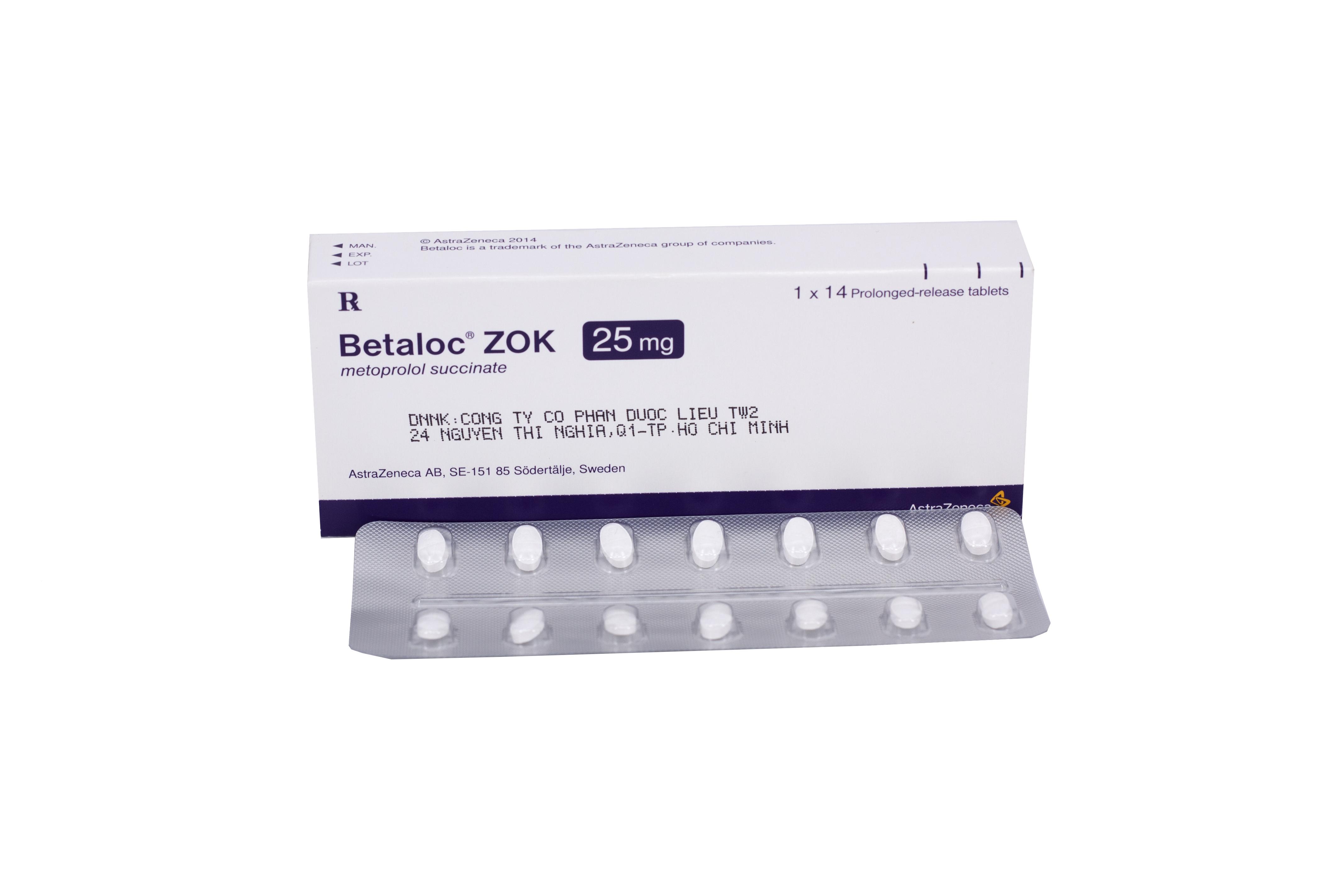 Betaloc Zok 25mg (Metoprolol) Astrazeneca (H/14v)