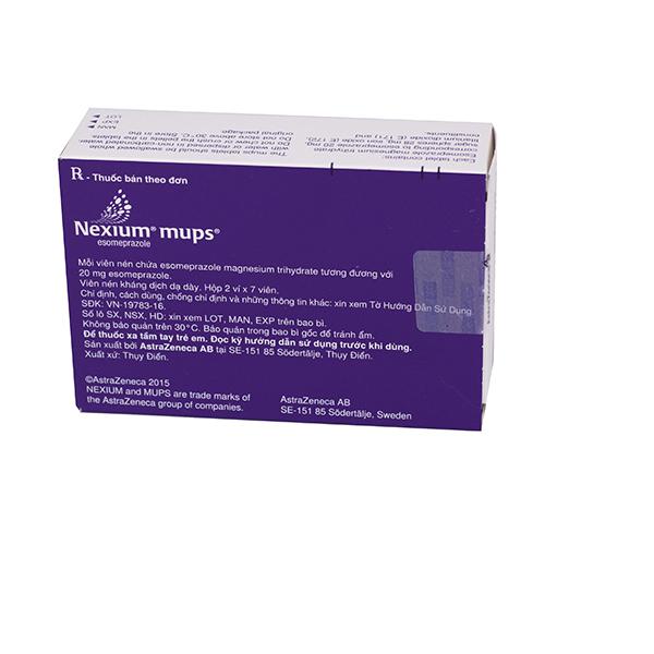 Nexium Mups 20mg (Esomeprazole) AstraZeneca (H/14v)