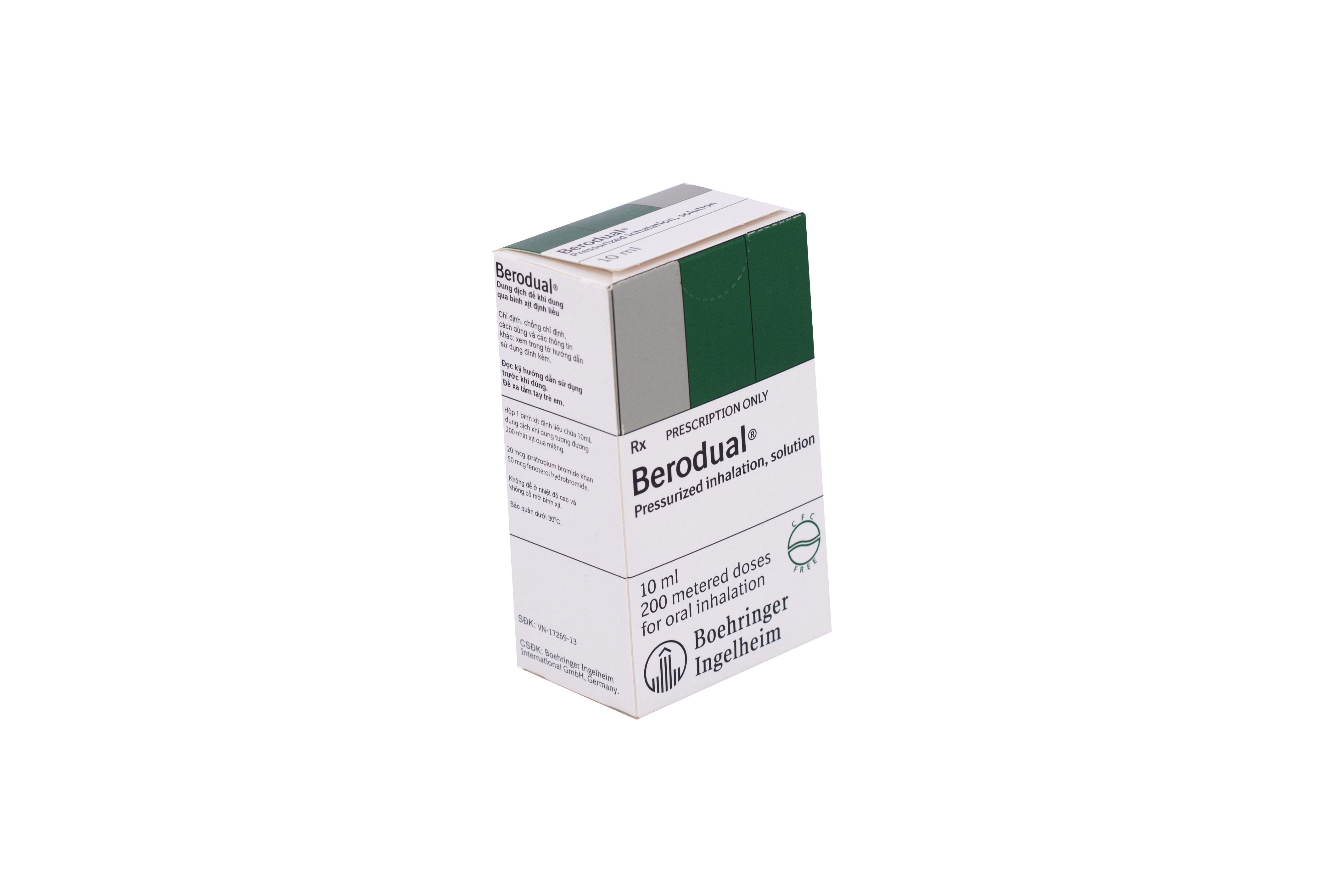 Berodual Xịt (Ipratropium, Fenoterol) Boehringer Ingelheim (C/10ml)