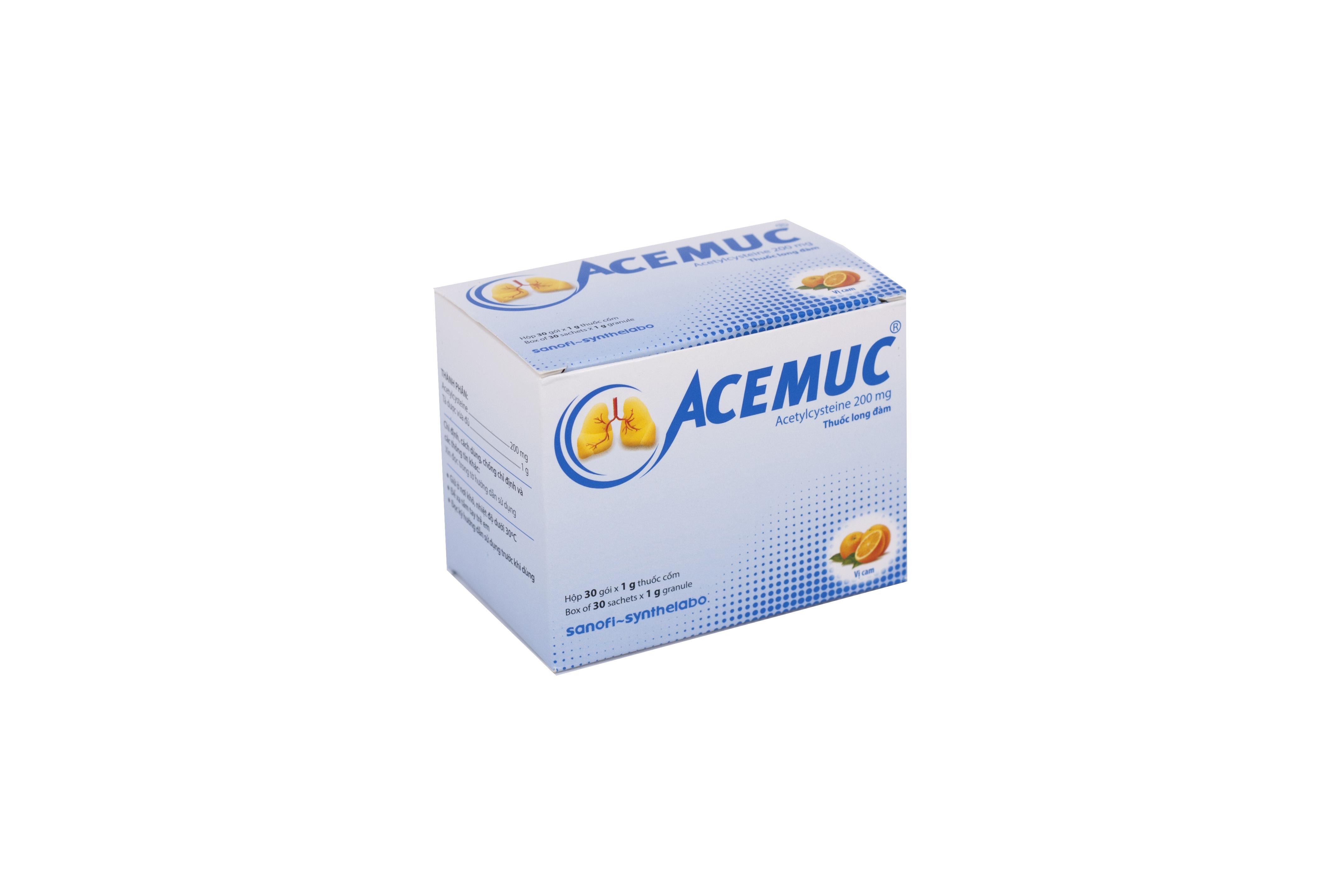 Acemuc 200mg (Acetylcysteine) Sanofi (H/30g) (Gói)