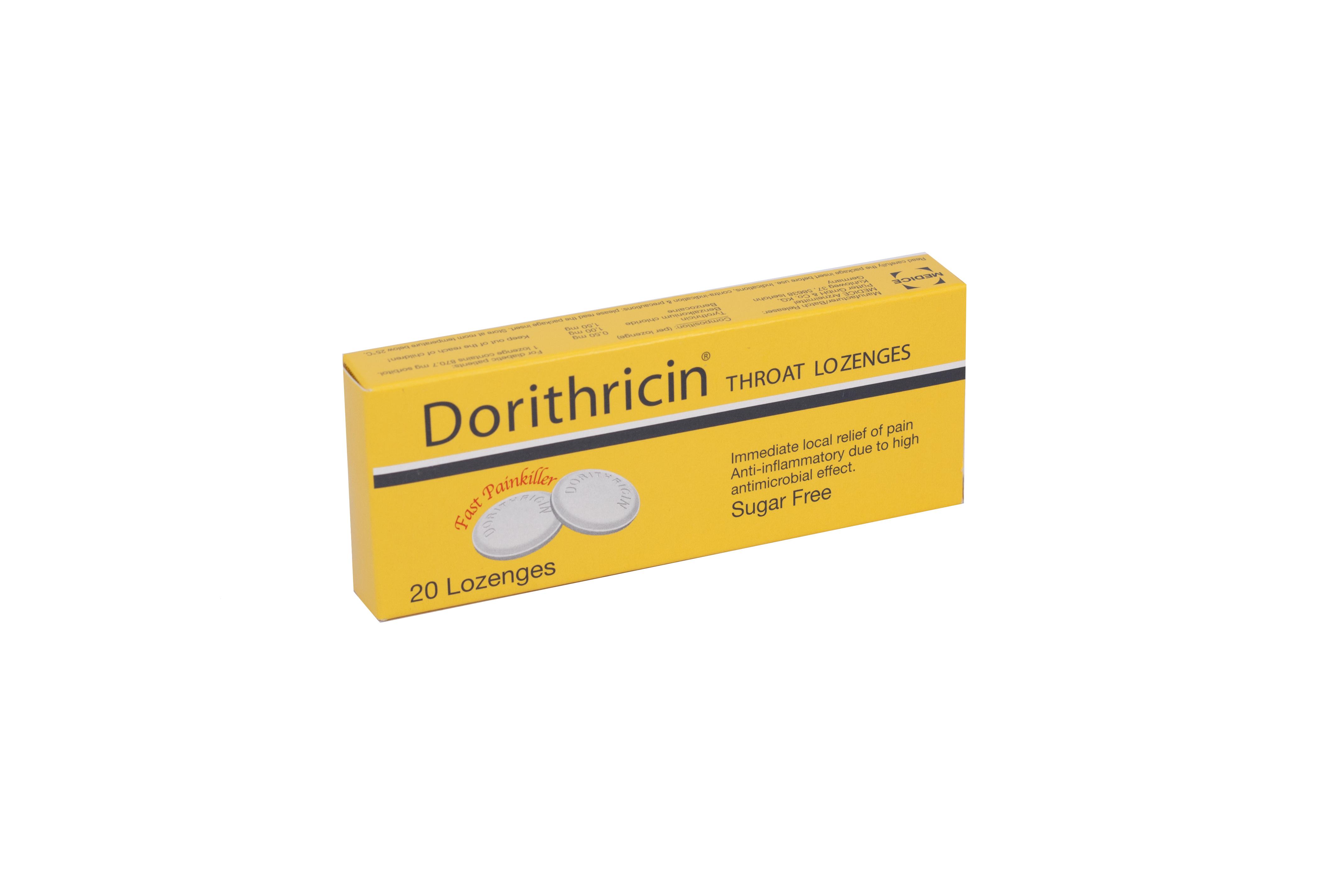 Dorithricin (Tyrothricin, Benzocaine, Benzalkonium) Medice (H/20v)