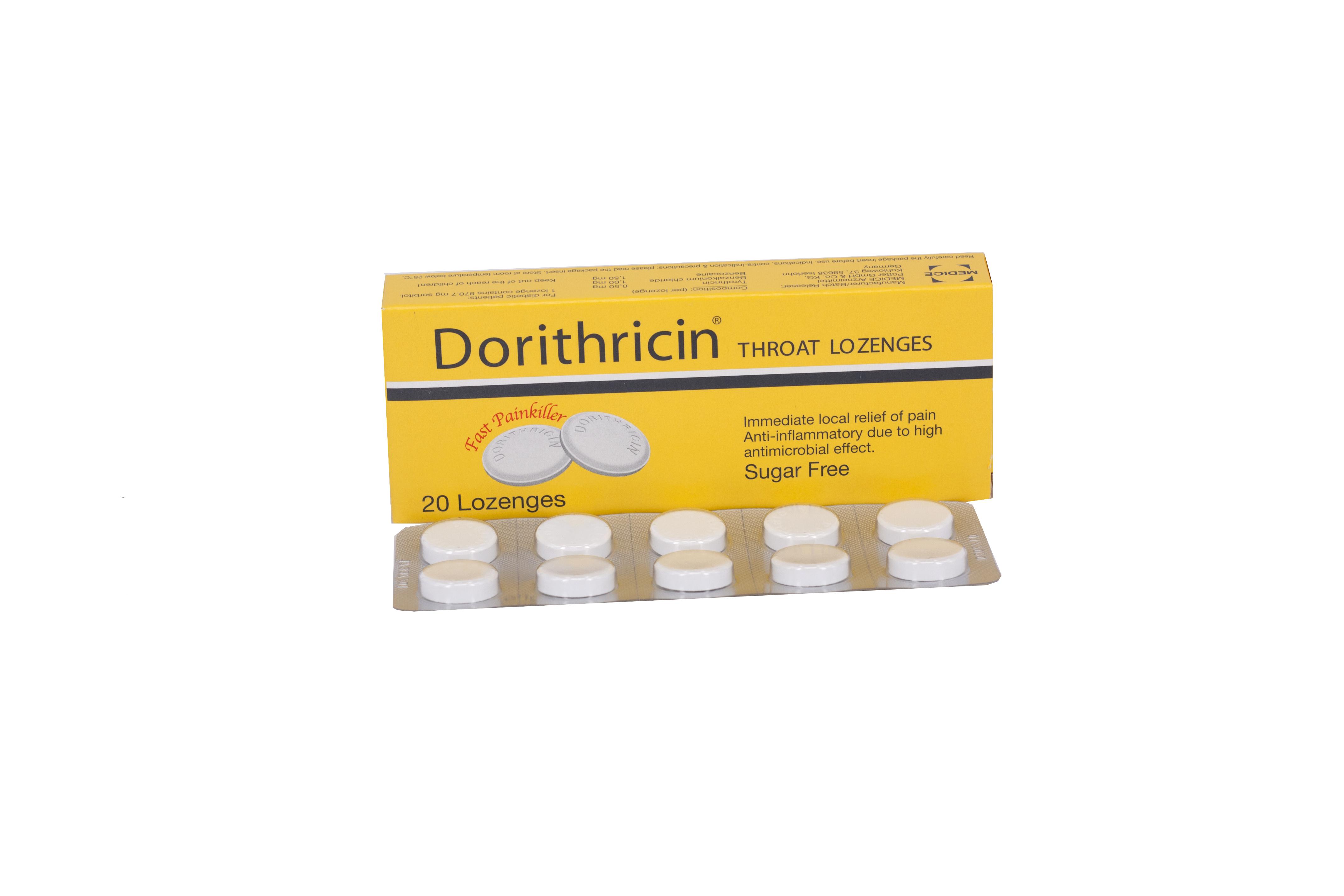 Dorithricin (Tyrothricin, Benzocaine, Benzalkonium) Medice (H/20v)