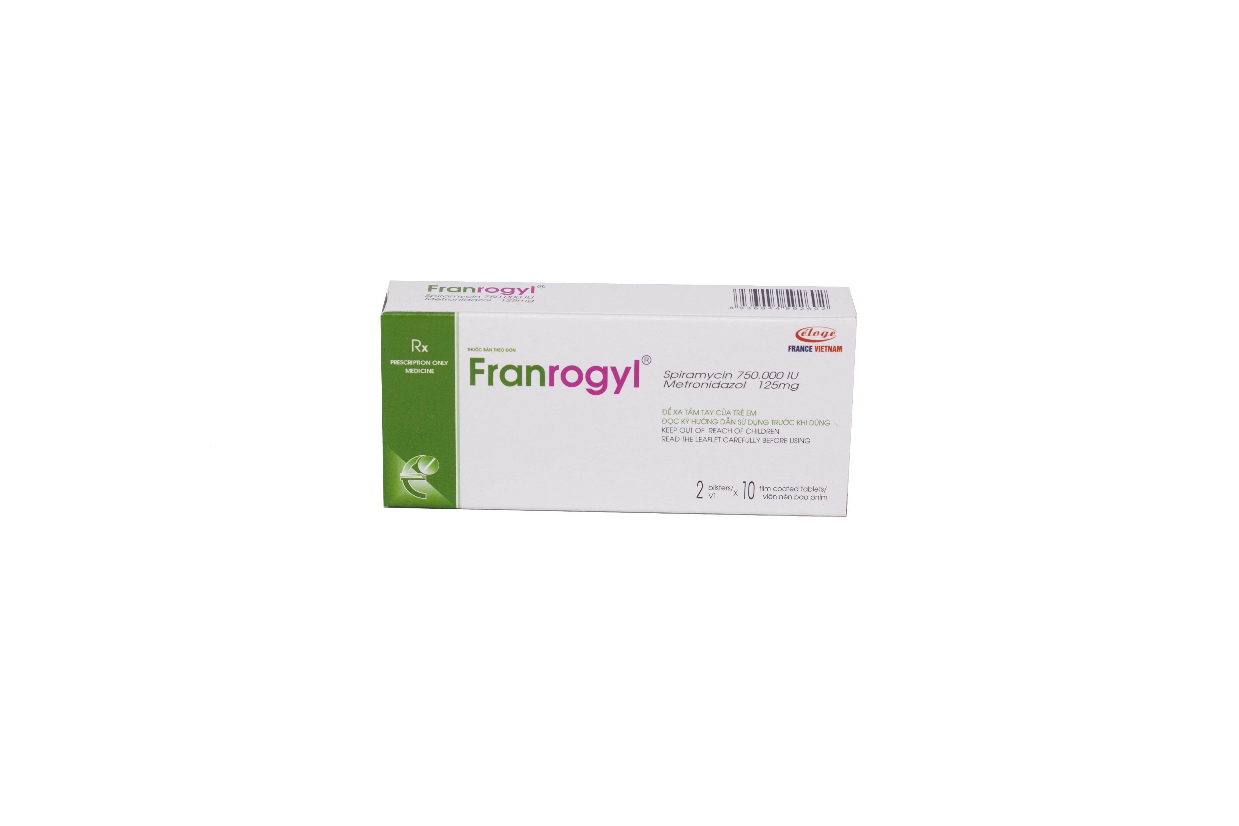 Franrogyl (Metronidazole, Spiramycin) Eloge (H/20v)