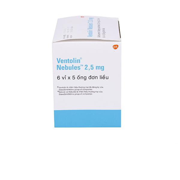 Ventolin Nebules 2.5mg xông (Salbutamol) GSK (H/6v/5o)