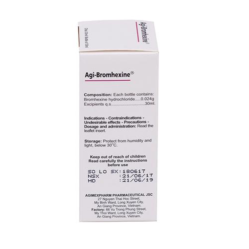 Agi-Bromhexine Agimexpharm (C/30ml)