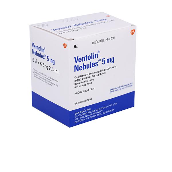 Ventolin Nebules 5mg xông (Salbutamol) GSK (H/6v/5o)