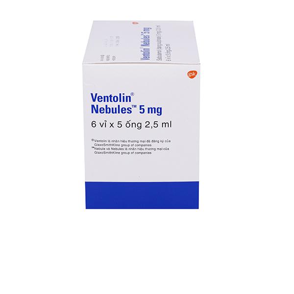 Ventolin Nebules 5mg xông (Salbutamol) GSK (H/6v/5o)