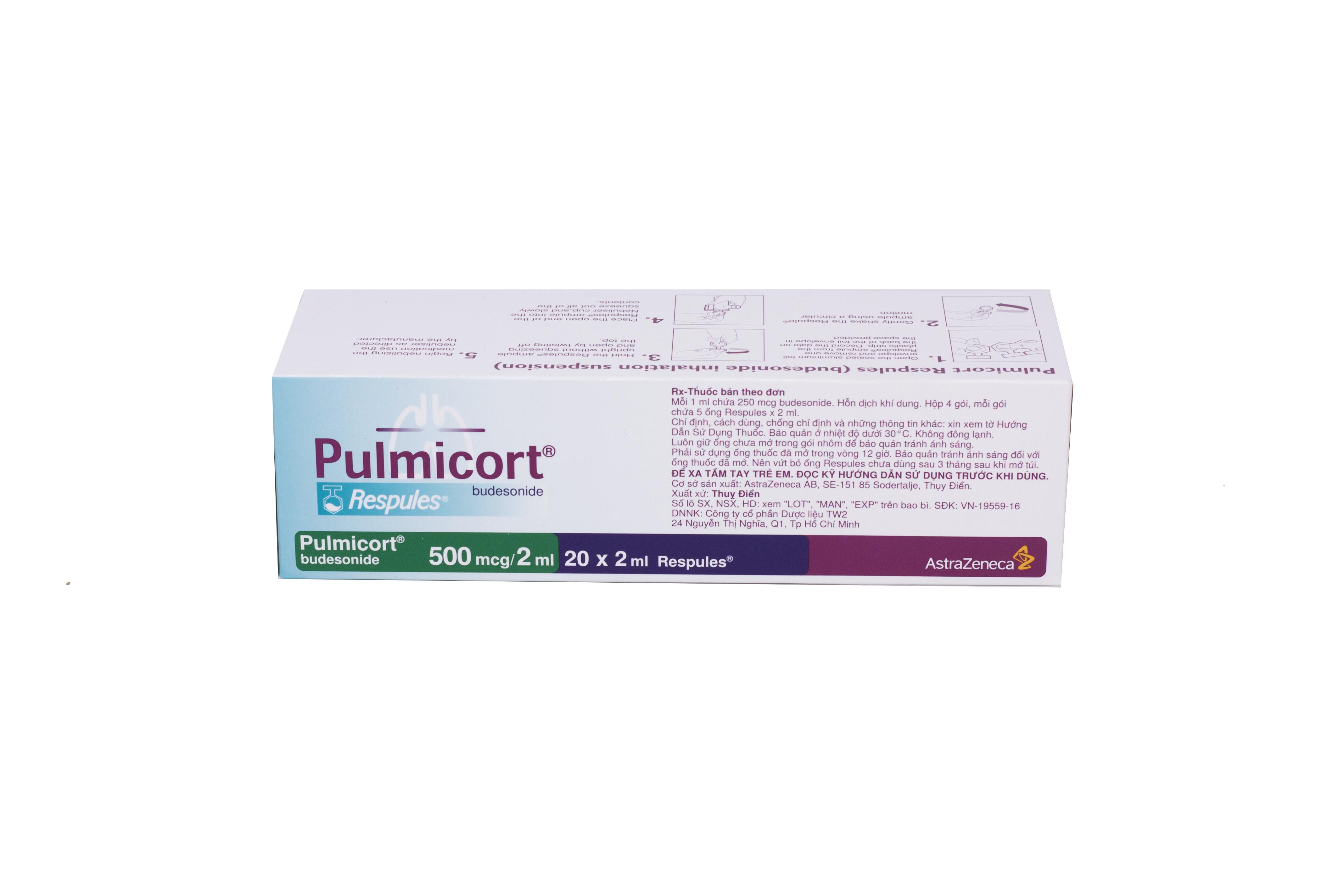 Pulmicort (Budesonide) 500mcg/2ml Astrazeneca (H/20 ống/2ml)