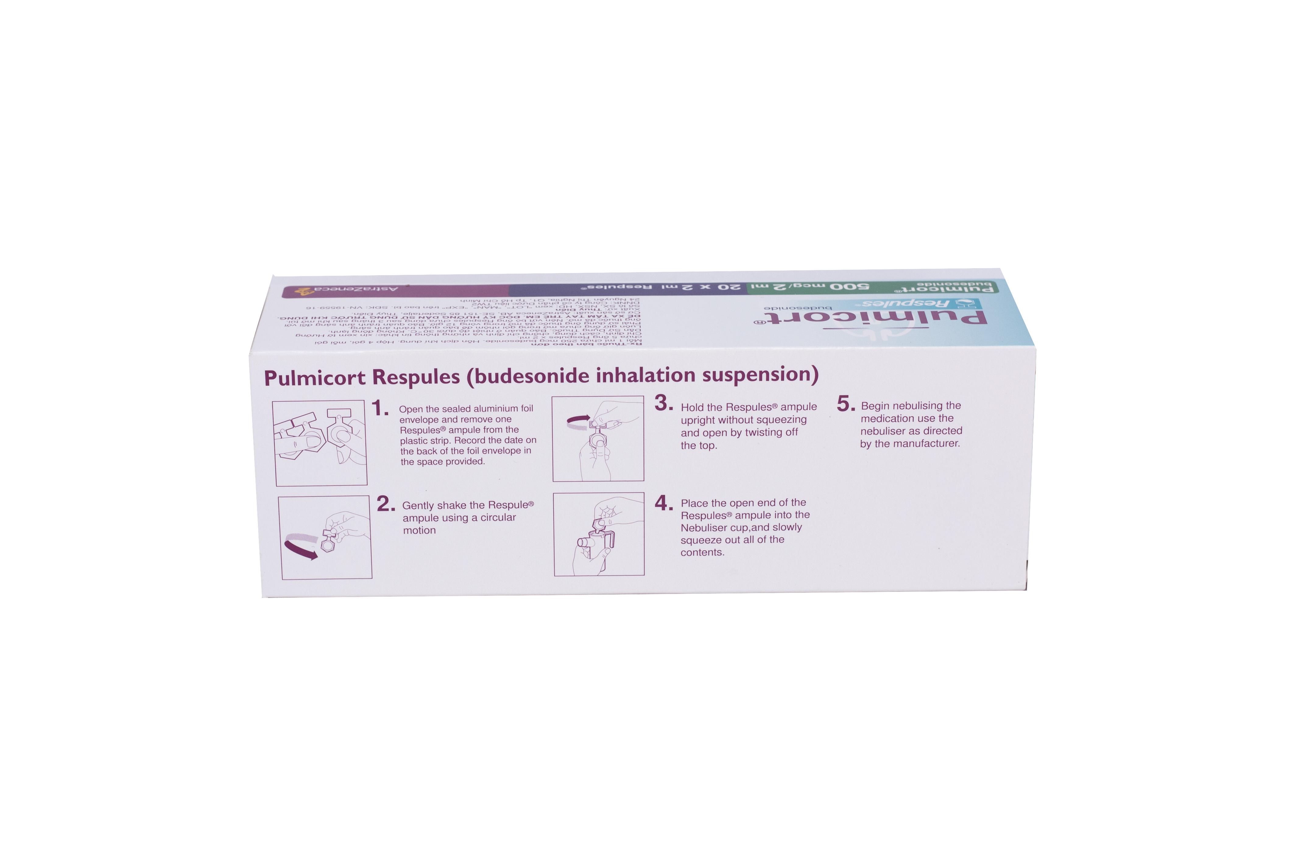 Pulmicort (Budesonide) 500mcg/2ml Astrazeneca (H/20 ống/2ml)