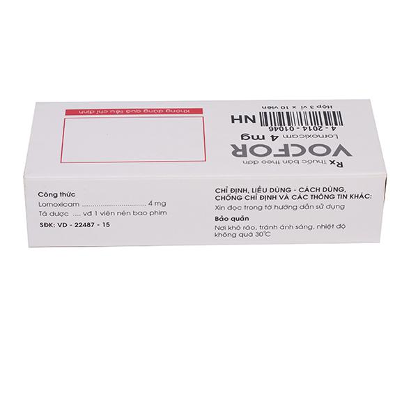 Vocfor 4mg (Lornoxicam) Medisun (H/30v)