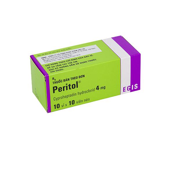 Peritol (Cyproheptadin HCl) 4mg Egis (H/100v)
