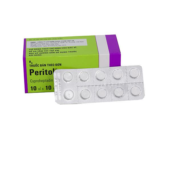 Peritol (Cyproheptadin HCl) 4mg Egis (H/100v)