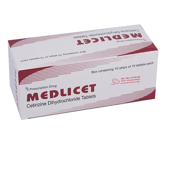 Medlicet (Cetirizine Dihydrochloride) Medley (H/100v)