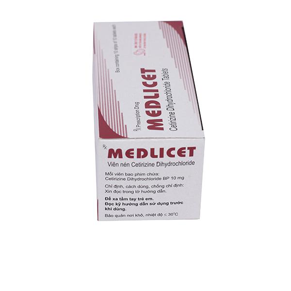 Medlicet (Cetirizine Dihydrochloride) Medley (H/100v)