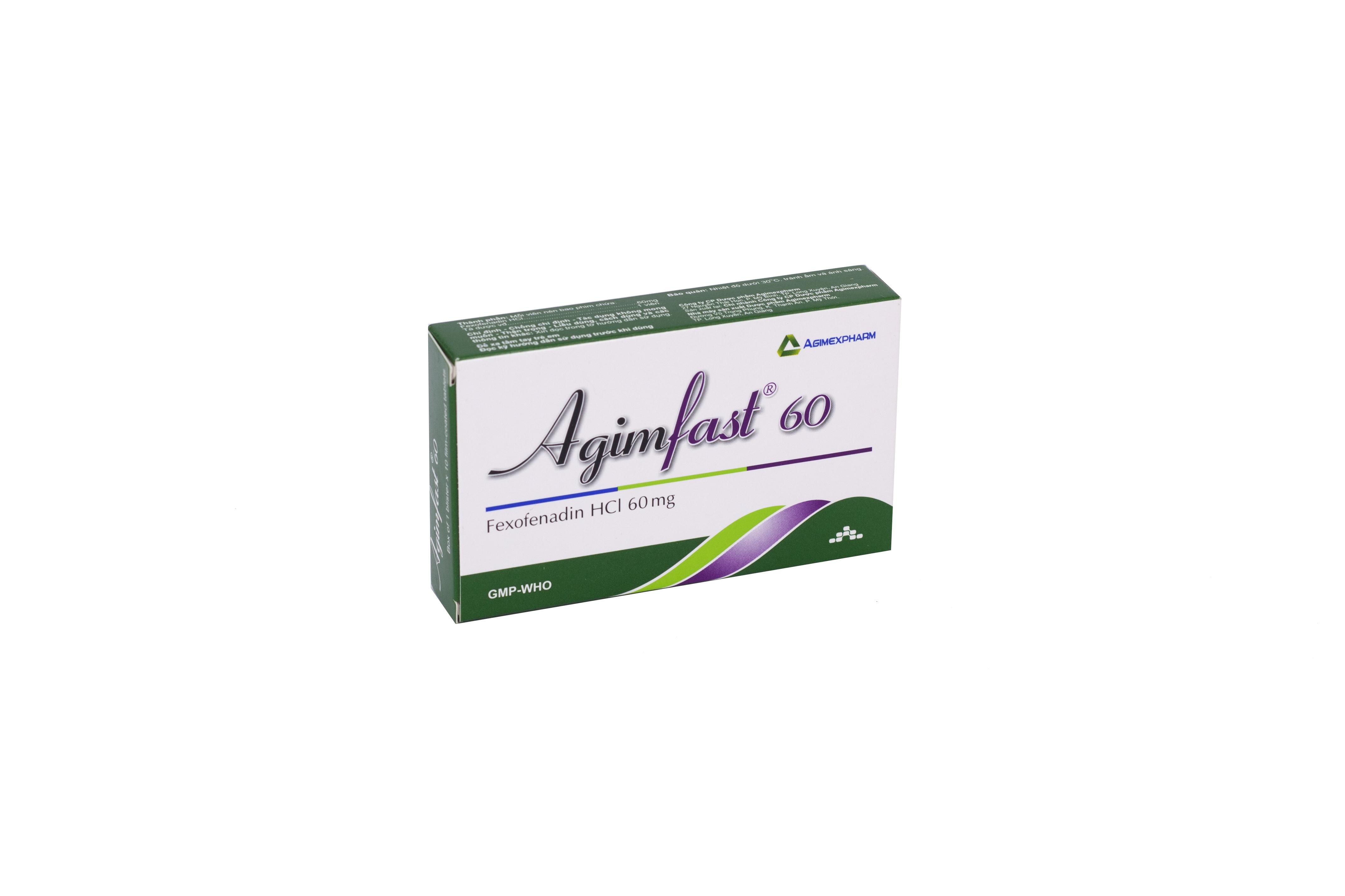Agimfast (Fexofenadin HCL) 60mg Agimexpharm (H/10v)