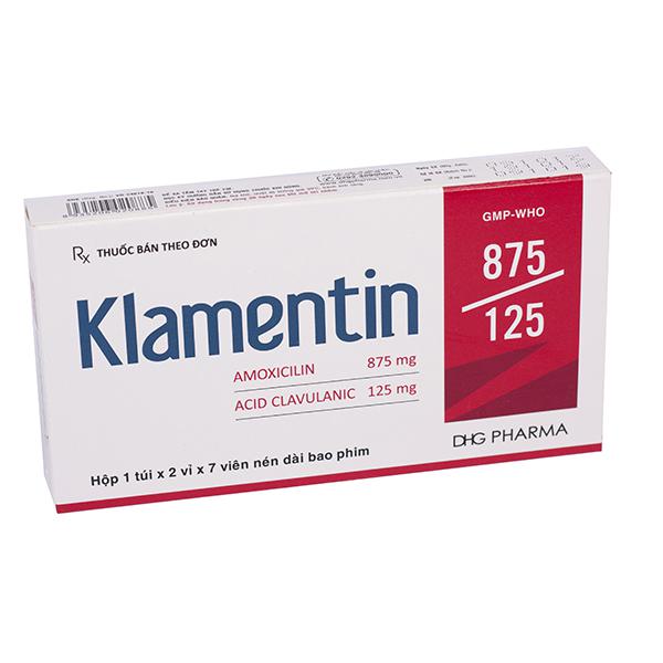 Klamentin 875/125 (Amoxicillin, Acid Clavulanic) DHG Pharma (H/14v)