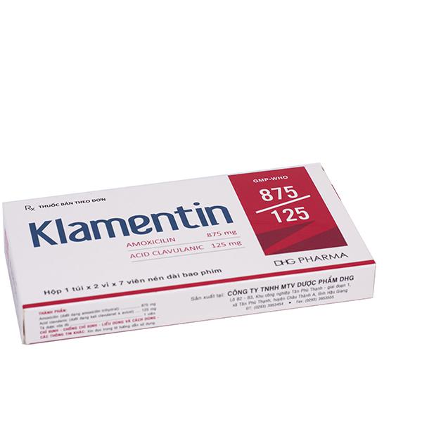 Klamentin 875/125 (Amoxicillin, Acid Clavulanic) DHG Pharma (H/14v)