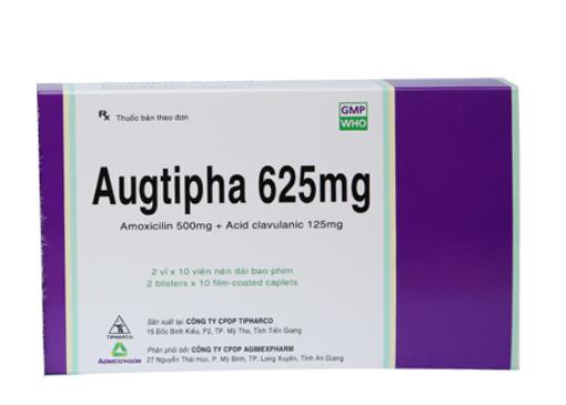 Augtipha 625mg (Amoxicillin, Acid Clavulanic) Tipharco (H/20v)
