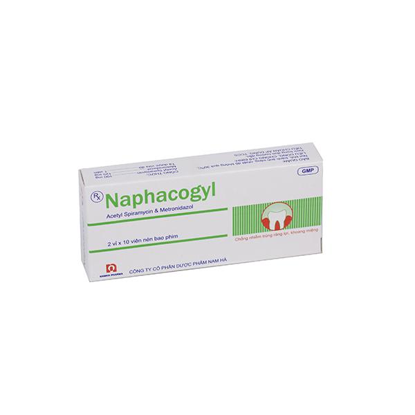 Naphacogyl (Metronidazole, Acetyl Spiramycin) Nam Hà (Lốc/5h/20v)