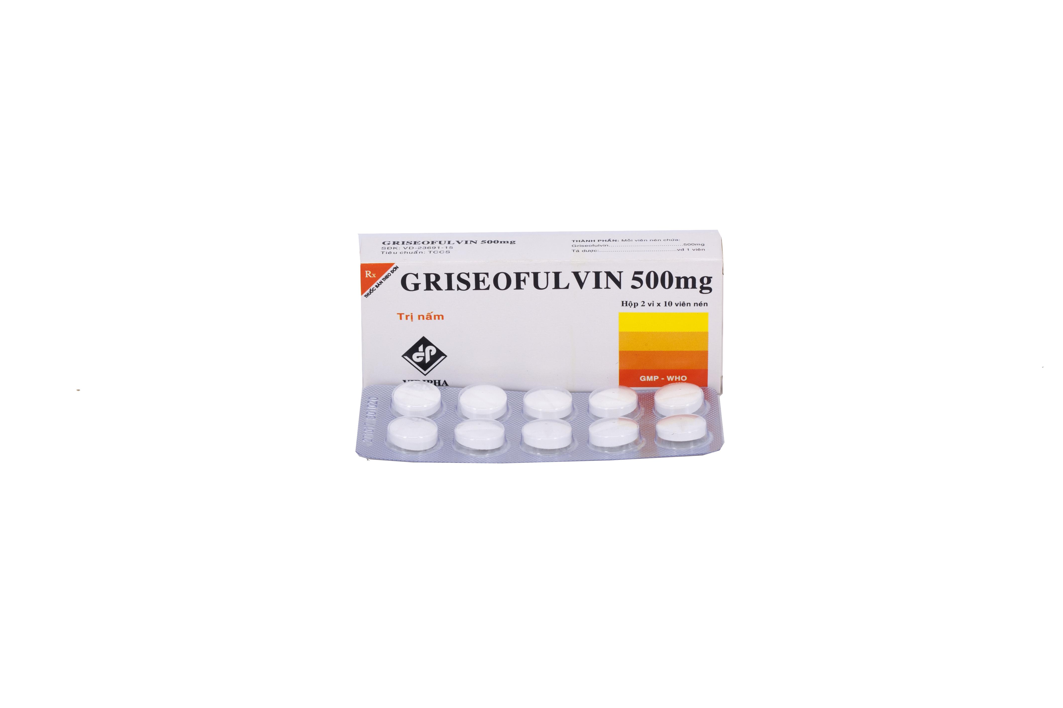 Griseofulvin 500mg Vidipha (H/20v)