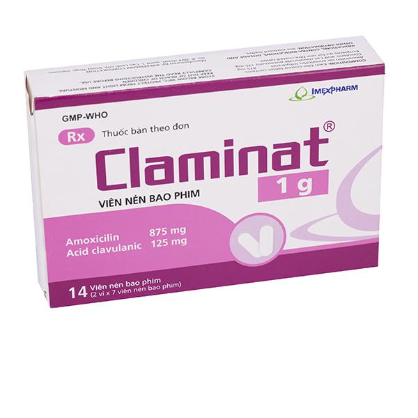 Claminat 1g (Amoxicillin, Clavulanic Acid) Imexpharm (H/14v)