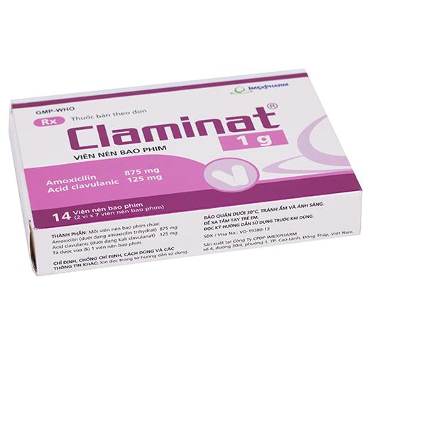 Claminat 1g (Amoxicillin, Clavulanic Acid) Imexpharm (H/14v)