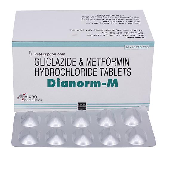 Dianorm-M (Gliclazide, Metformin) Micro Labs (H/100v)