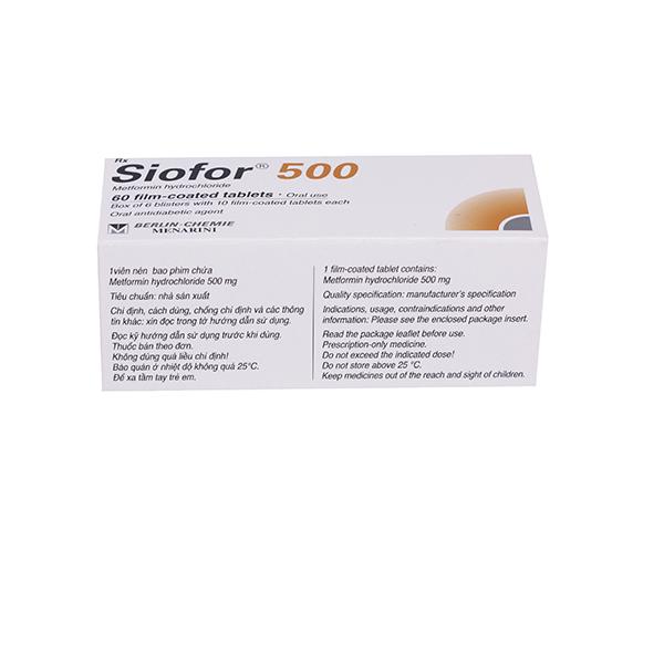 Siofor 500 (Metformin) Menarini (H/60v)