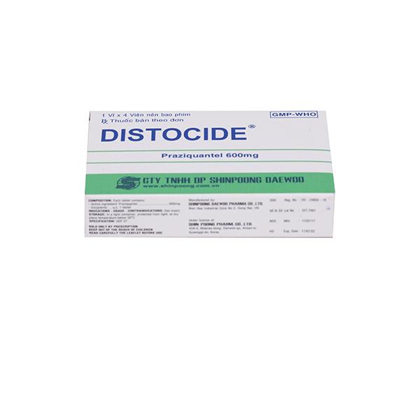 Distocide (Praziquantel) 600mg Daewoo (H/4v)