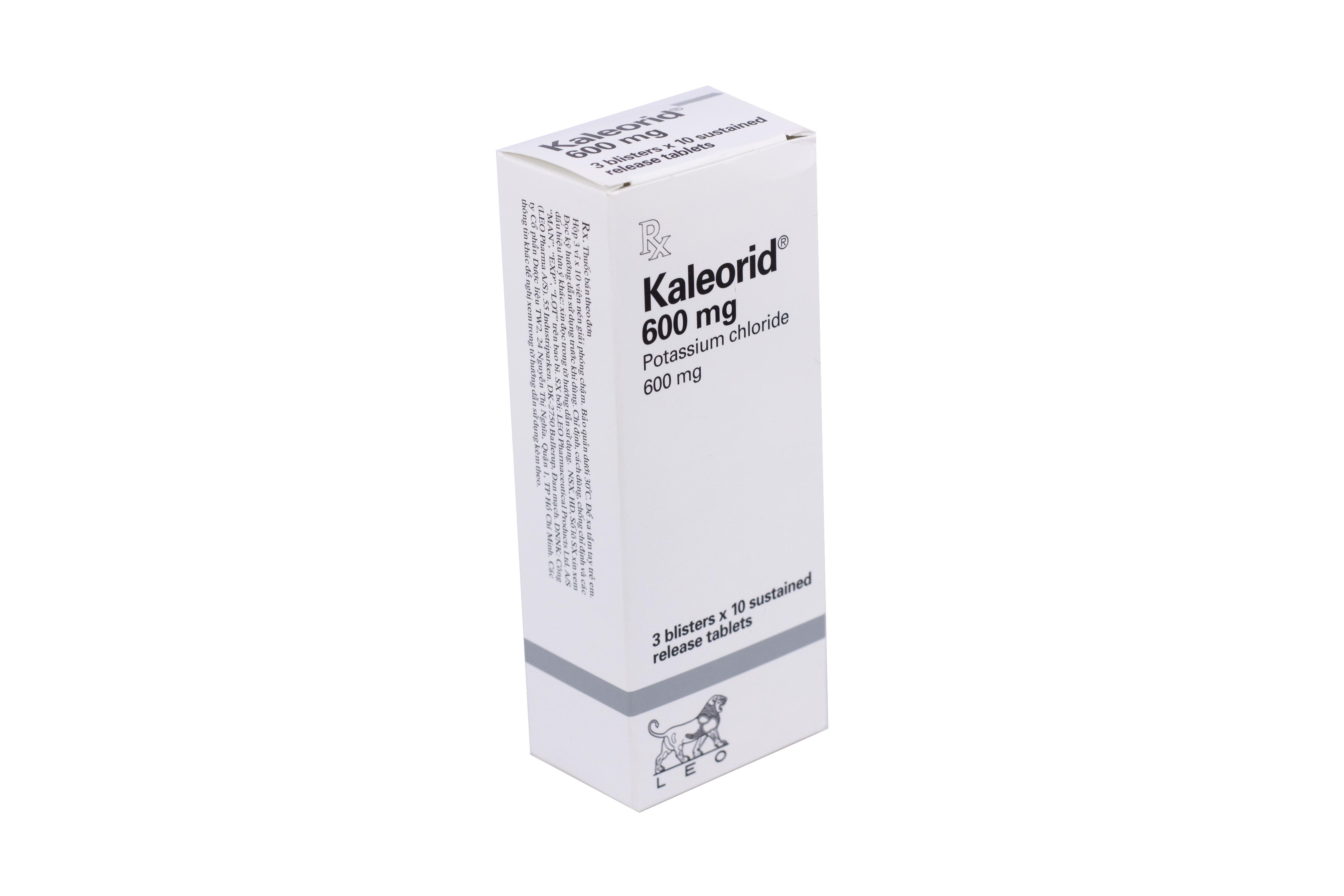Kaleorid 600mg (Potassium Chloride) Leo (H/30v)
