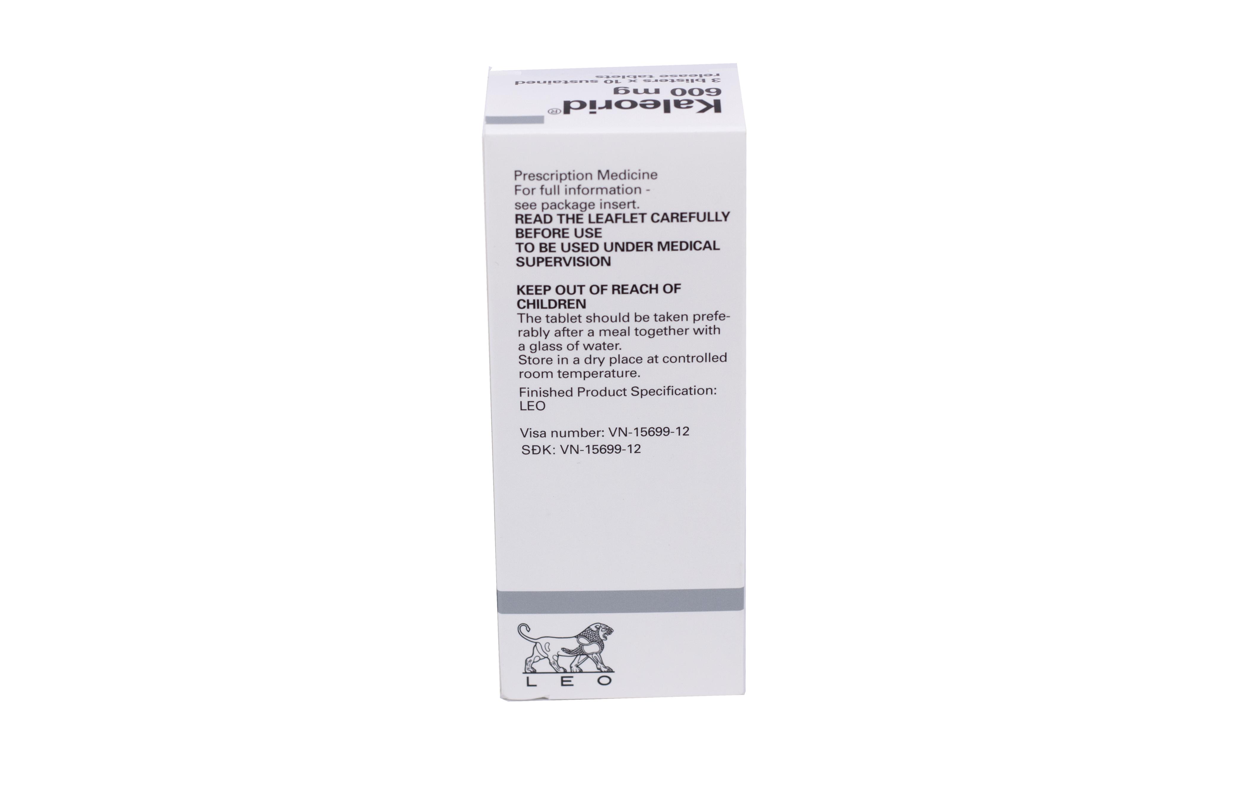 Kaleorid 600mg (Potassium Chloride) Leo (H/30v)