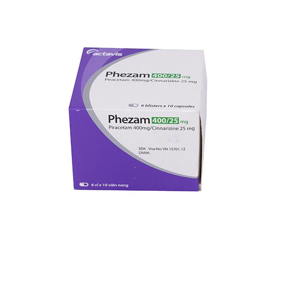 Phezam 400/25mg (Piracetam, Cinnarizin) Actavis (H/60v)