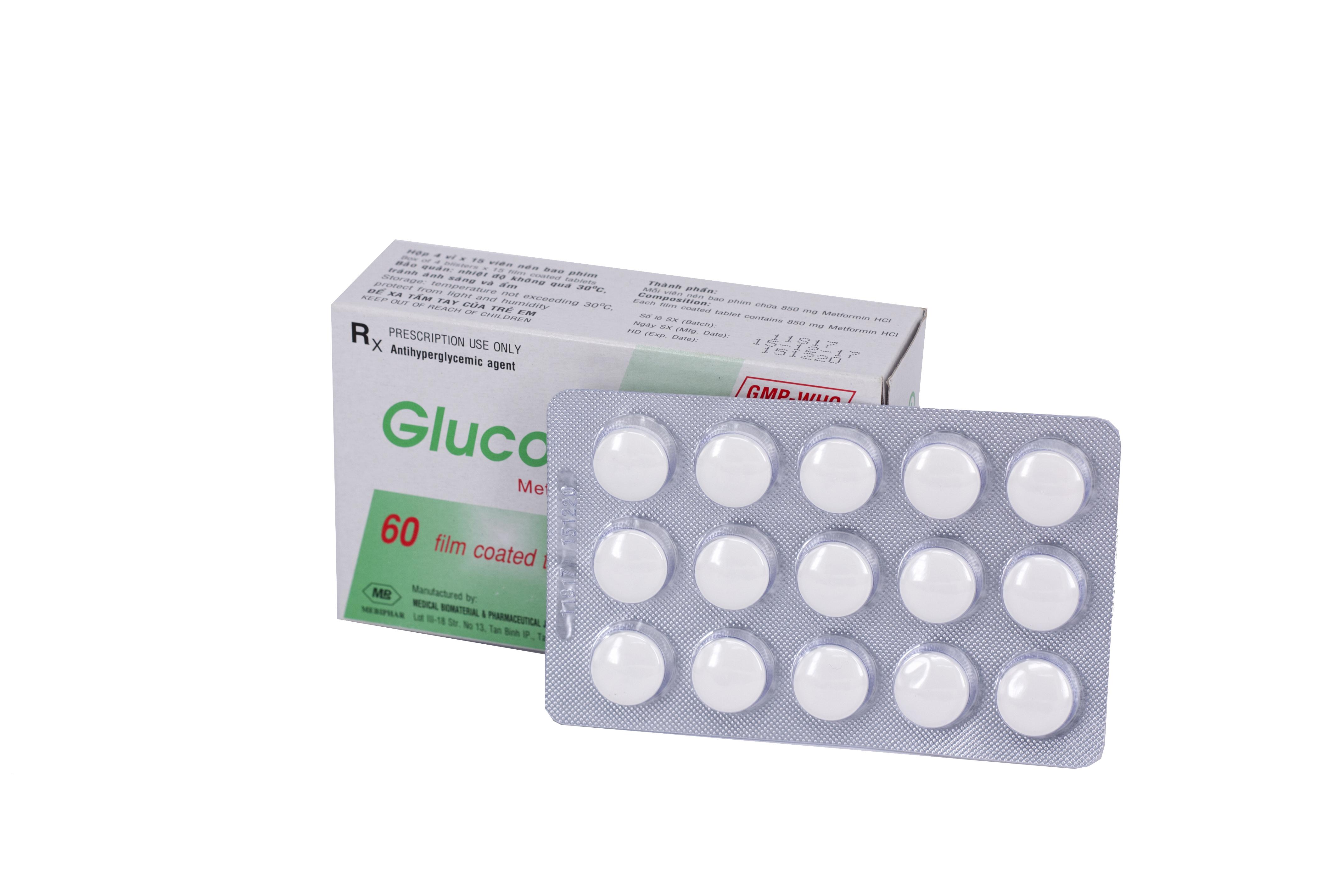 Glucofast 850mg (Metformin) Mebiphar (H/60v)