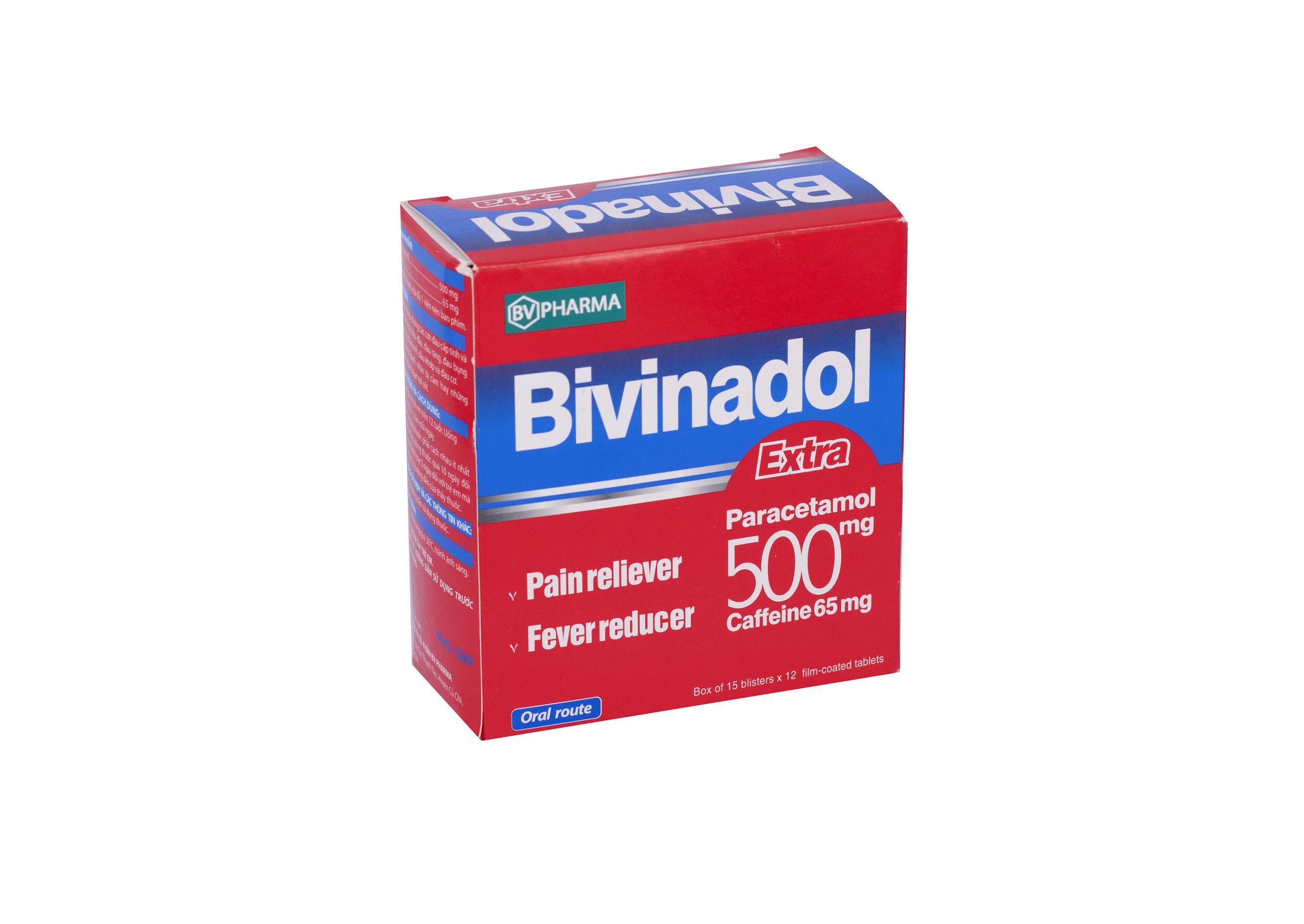 Bivinadol 500 Extra (Paracetamol, Cafein) BV Pharma (H/180v)