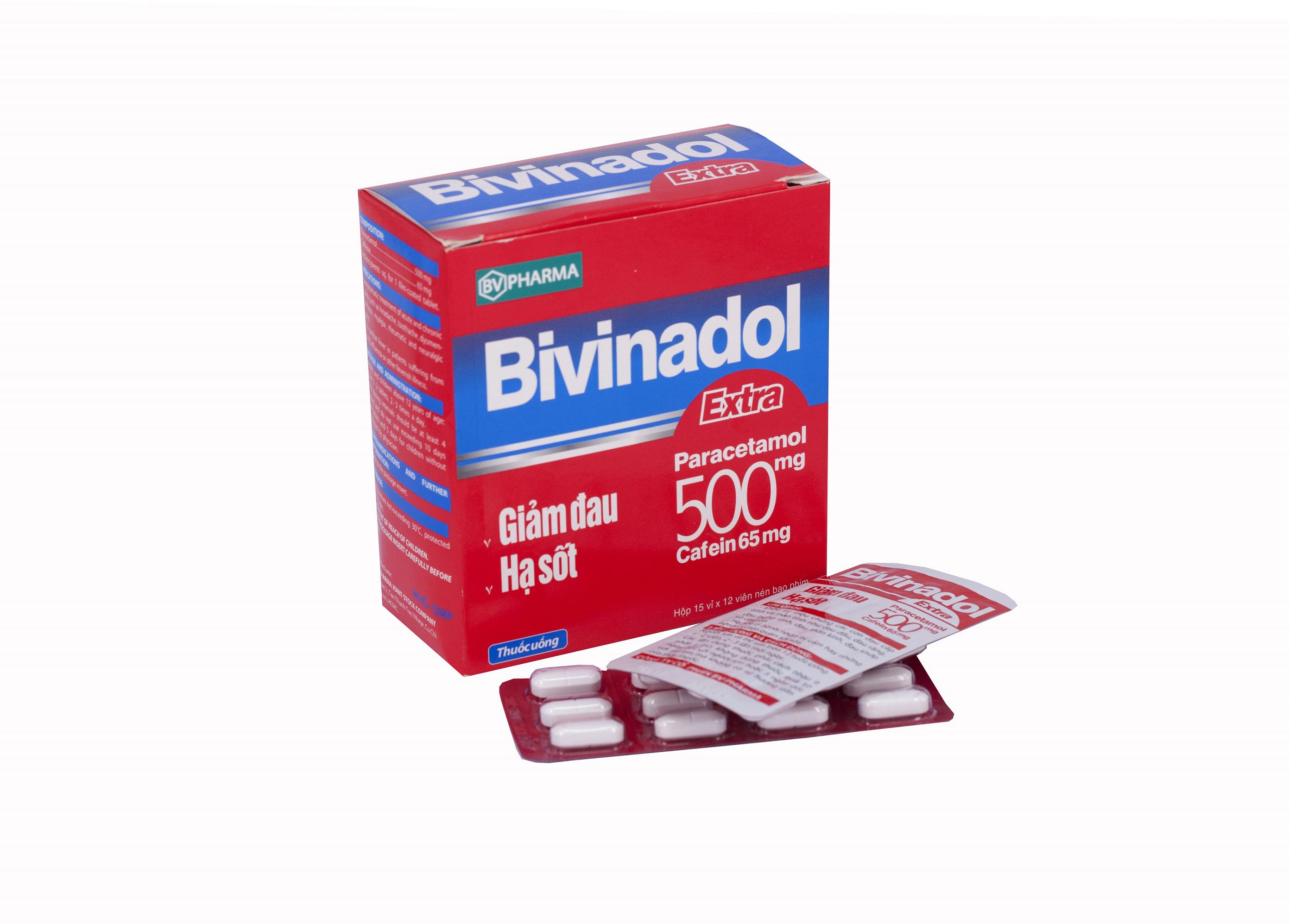 Bivinadol 500 Extra (Paracetamol, Cafein) BV Pharma (H/180v)