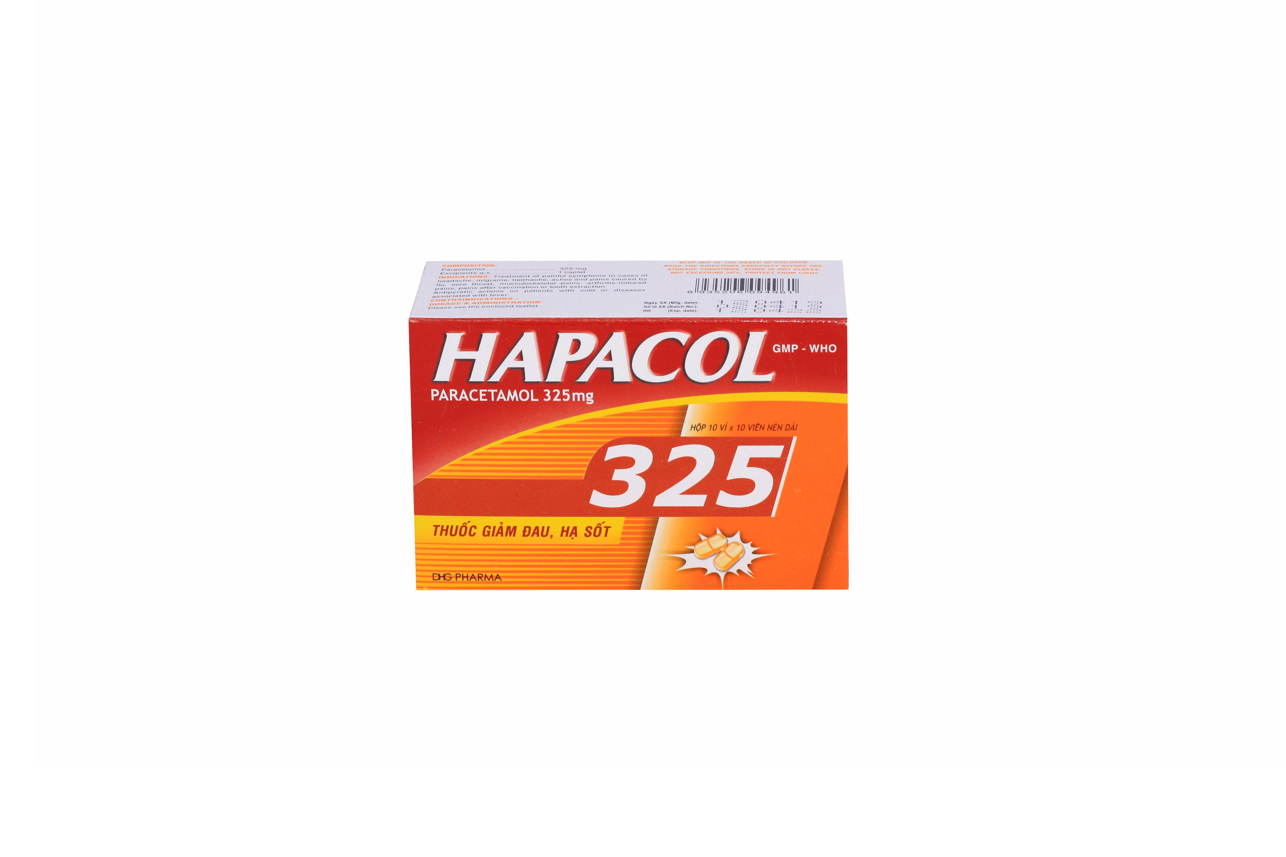 Hapacol 325mg (Paracetamol) DHG Pharma (H/100v)