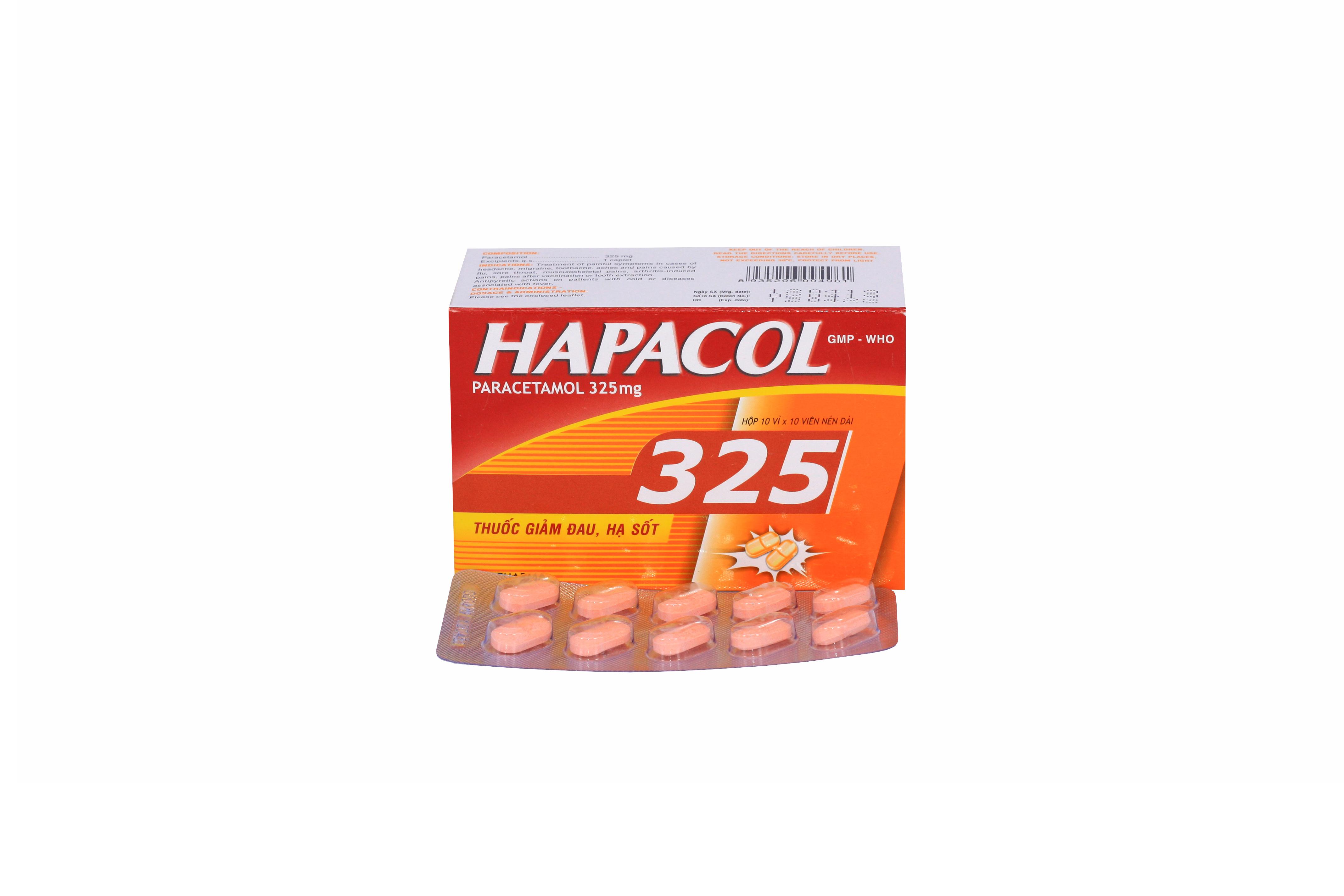 Hapacol 325mg (Paracetamol) DHG Pharma (H/100v)