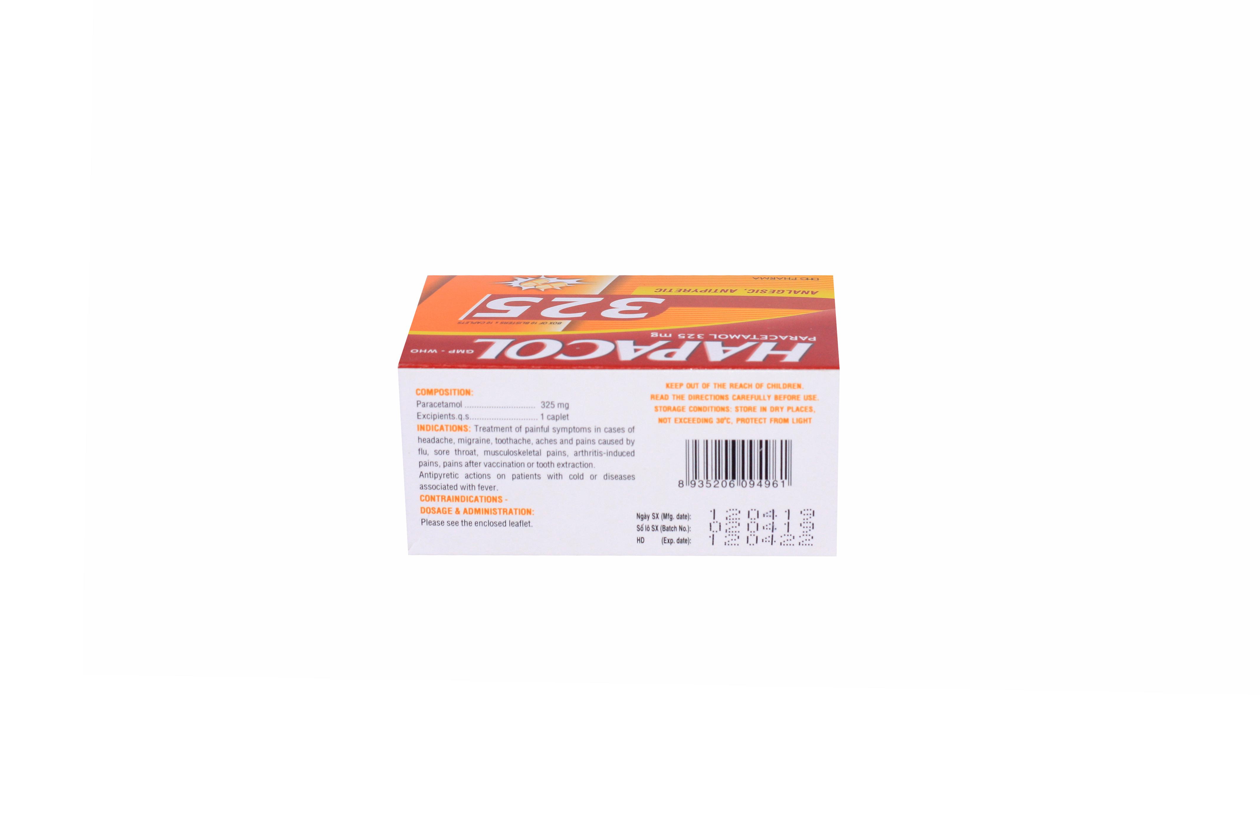 Hapacol 325mg (Paracetamol) DHG Pharma (H/100v)