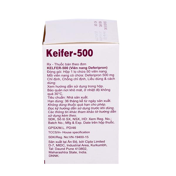 Kelfer (Deferiprone) 500 Cipla (H/50v)