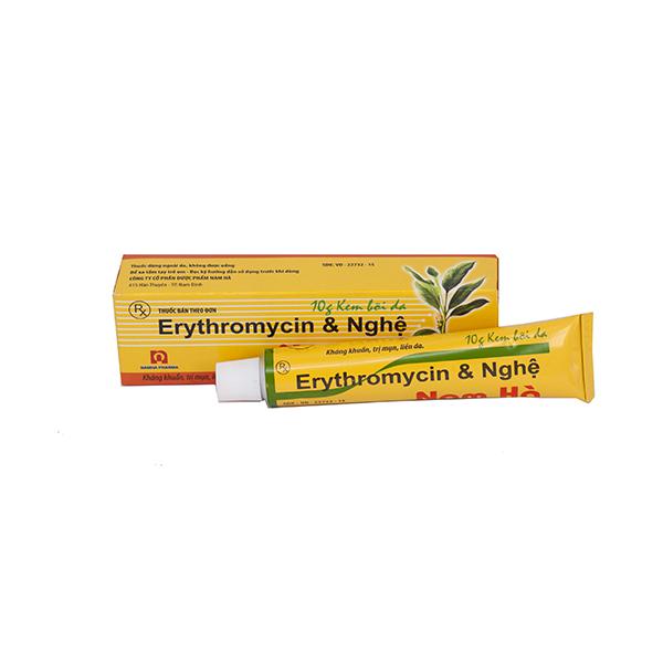 Erythromycin & Nghệ Nam Hà (Lốc/10Tuýp/10gr)