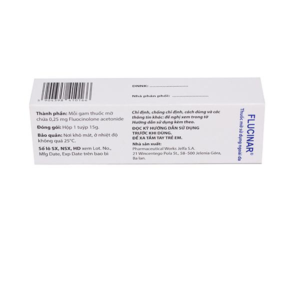 Flucinar  Cream (Fluocinolon acetonid) Jelfa (Tuýp/15gr)