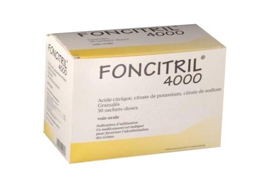 Foncitril 4000 (Acid Citric, Kali Citrate, Natri Citrate) Galien (H/30g)
